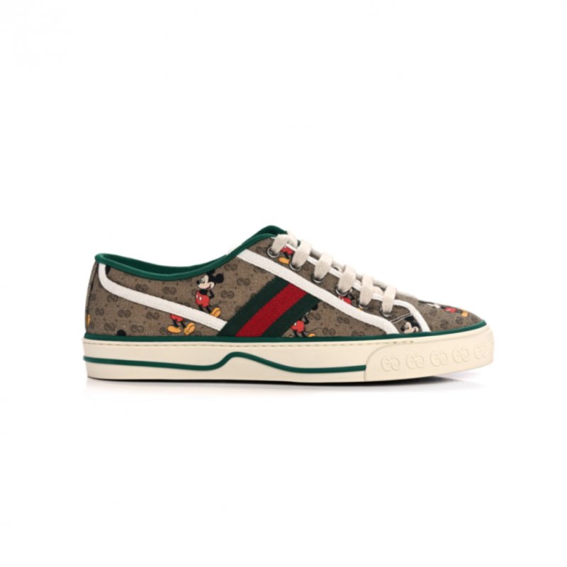 (image for) GUCCI X DISNEY MINI VINTAGE GG SUPREME MONOGRAM MICKEY MOUSE 1977 TENNIS SNEAKERS