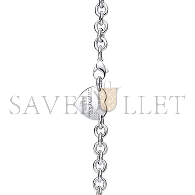 TIFFANY HEART TAG CHAIN LINK CHOKER IN SILVER 19936562 [M16263] Shoes Jewelry Bag Watch Clothing 