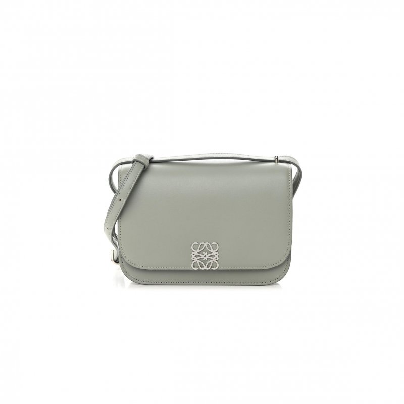 (image for) LOEWE SILK CALFSKIN SMALL GOYA BAG GRAY (19*13*6cm)