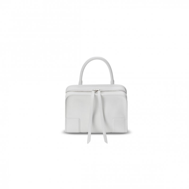(image for) LOEWE SMALL AMAZONA 180 BAG IN SOFT CALFSKIN WHITE A039AS0X01 (24.5*18.5*10cm)