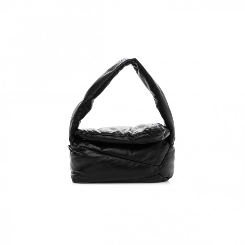 (image for) LOEWE SHINY NAPPA PUFFER PUZZLE HOBO BLACK (28*13*10cm)