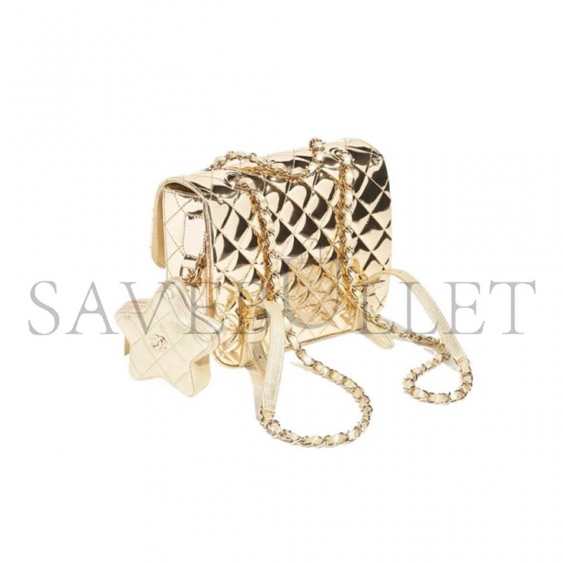 CHANEL 24C BACKPACK & STAR COIN PURSE AS4649 (23.5*18.5*8.5cm) [M32941] Shoes Jewelry Bag Watch Clothing 