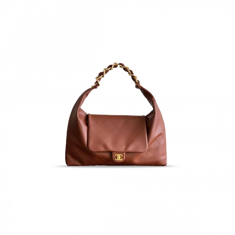 (image for) CHANEL HOBO BAG IN BROWN LEATHER AS5853 (43*33*7cm)