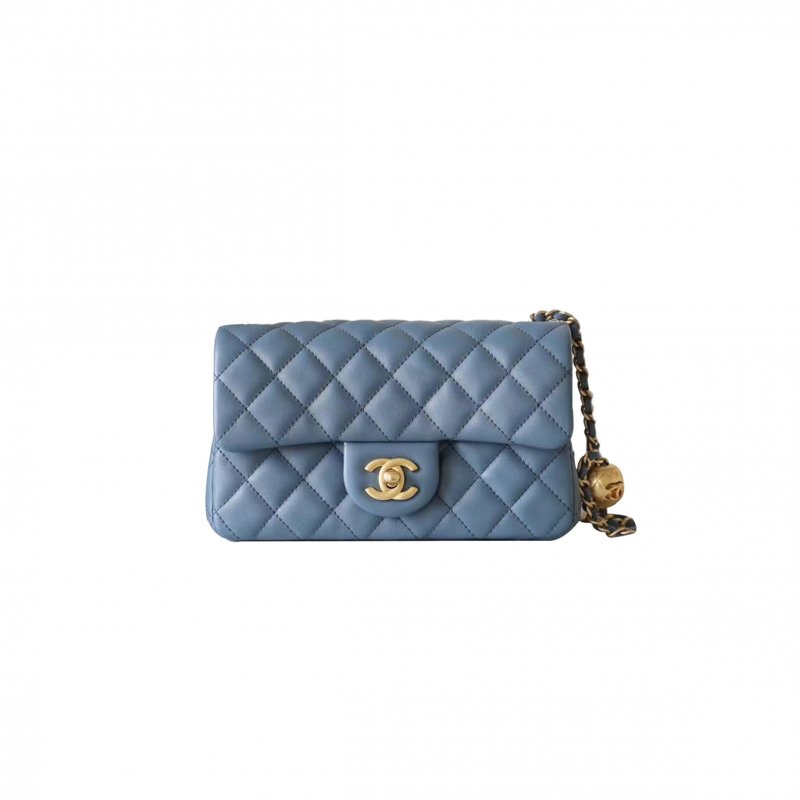 (image for) CHANEL GOLD BALL CHAIN FLAP BAG (20*13*7cm)