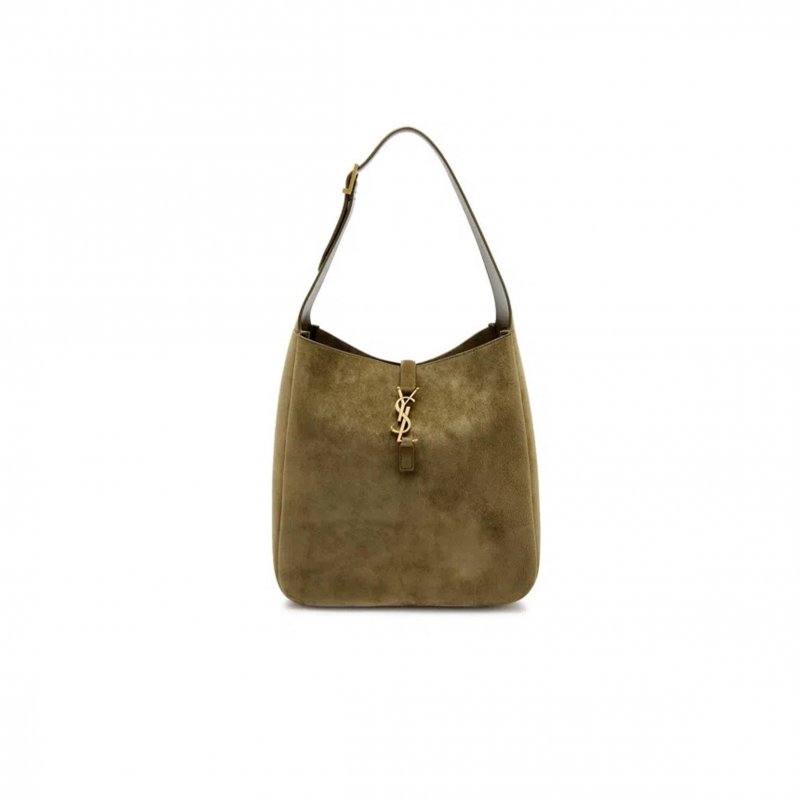 (image for) YSL LE 5 À 7 SUEDE HOBO BAG IN OLIVE (30*31*13cm)