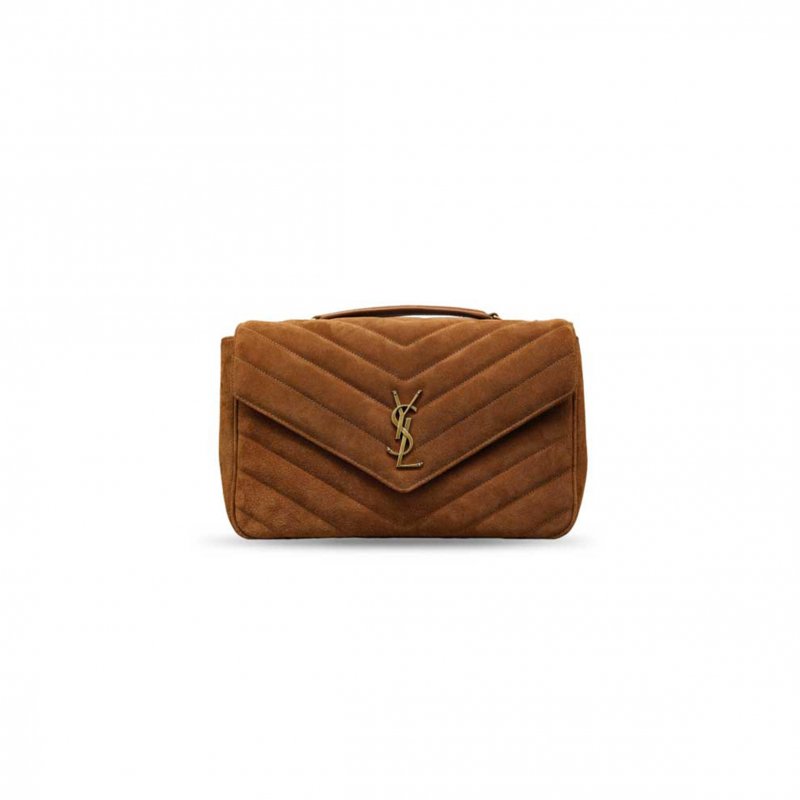 (image for) YSL LOULOU MATELASSÉ SUEDE SHOULDER BAG 803541 (32*22*10cm)