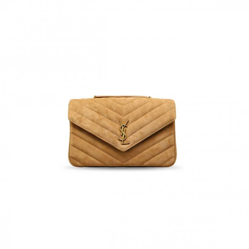 (image for) YSL LOULOU MATELASSÉ SUEDE SHOULDER BAG 803541 (32*22*10cm)