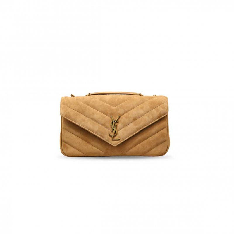(image for) YSL LOULOU MATELASSÉ SUEDE SHOULDER BAG 801439 (29*17*8cm)