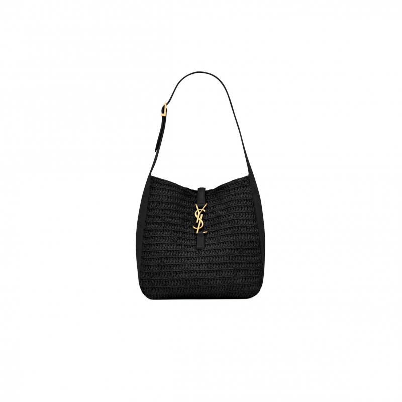 (image for) YSL LE 5 À 7 SUPPLE SMALL IN RAFFIA AND LEATHER 823812GAAE01000 (23*22*8.5cm)