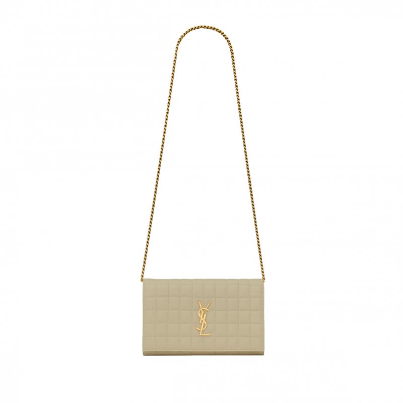 (image for) YSL CASSANDRE MATELASSÉ CARRÉ CHAIN WALLET IN LAMBSKIN 743346600487 (23*14*3cm)