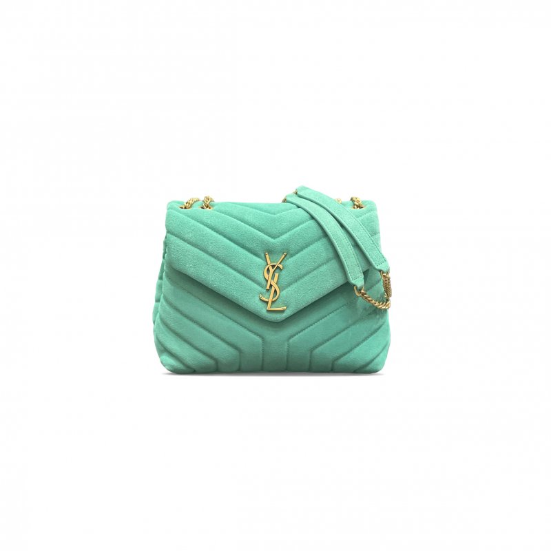 (image for) YSL LOULOU SMALL CHAIN BAG IN SUEDE 494699300587 (23*17*9cm)