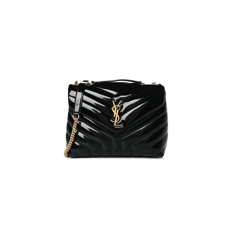 (image for) YSL LOULOU SMALL CHAIN BAG IN PATENT LEATHER 4946992IU211000 (23*17*9cm)
