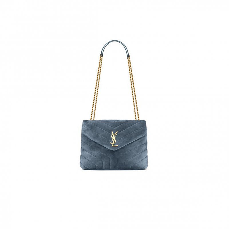 (image for) YSL LOULOU SMALL CHAIN BAG IN SUEDE 494699211356 (20*14*7cm)