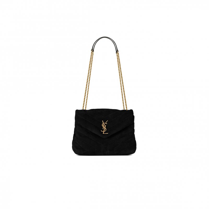 (image for) YSL LOULOU SMALL CHAIN BAG IN SUEDE 494699356642 (23*17*9cm)