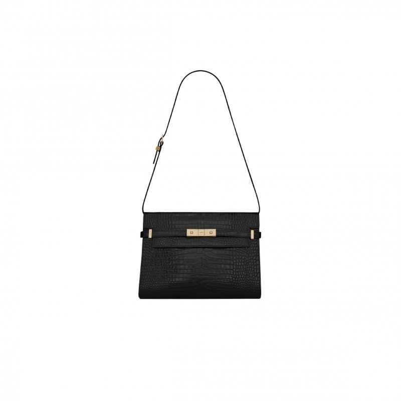 (image for) YSL MANHATTAN IN CROCODILE-EMBOSSED SHINY LEATHER 579271DND0J1000 (29*20*7.5cm)