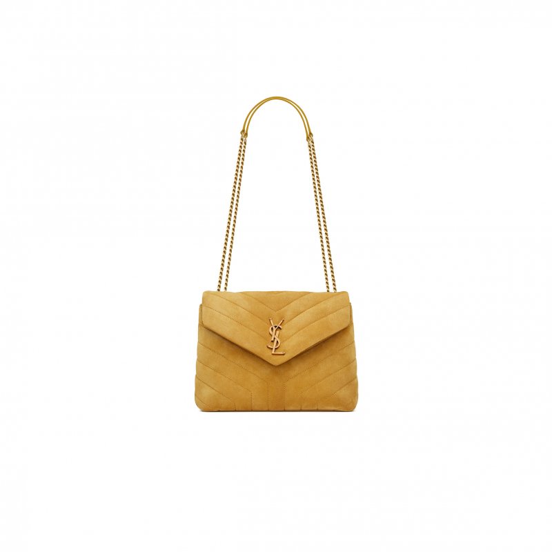 (image for) YSL LOULOU SMALL IN QUILTED SUEDE 4946991U8677314 (23*17*9cm)