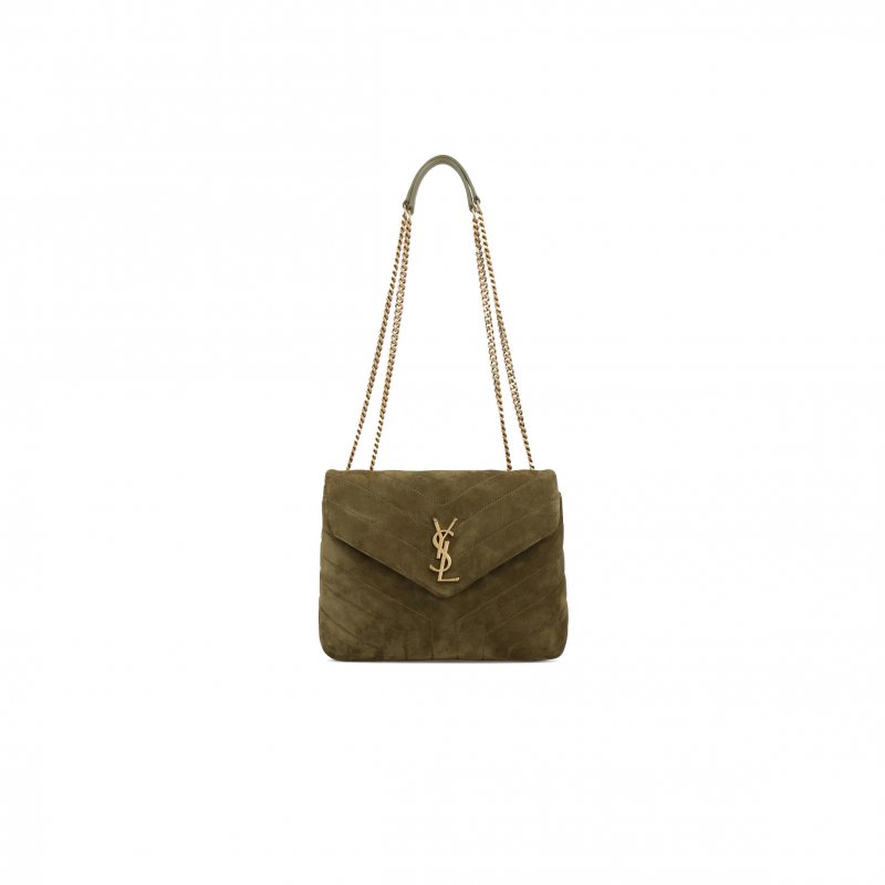(image for) YSL LOULOU SMALL IN QUILTED SUEDE 4946991U8673206 (23*17*9cm)
