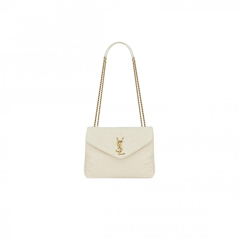(image for) YSL LOULOU SMALL IN QUILTED COTTON 494699FABQ99133 (23*17*9cm)