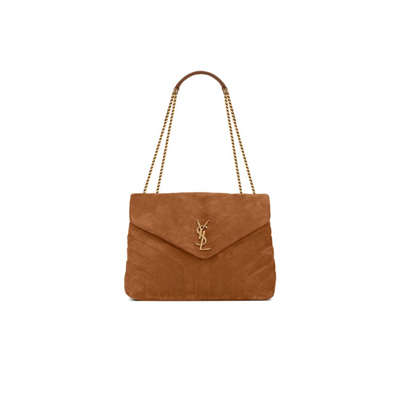 (image for) YSL LOULOU MEDIUM IN QUILTED SUEDE 5749461U8C77761 (32*22*12cm)