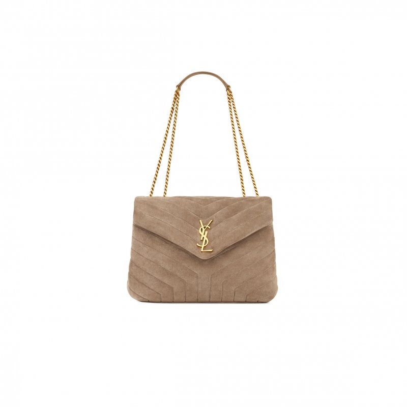 (image for) YSL LOULOU MEDIUM IN QUILTED SUEDE 5749461U8612346 (32*22*12cm)