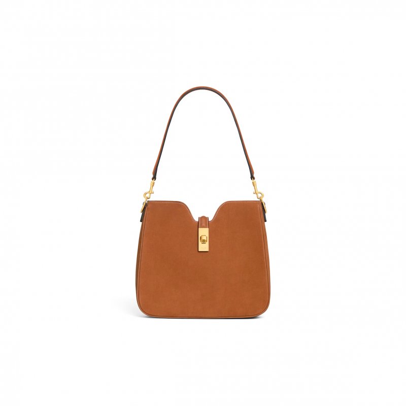 (image for) CELINE SMALL CAMILLE 16 SOFT BAG IN NUBUCK CALFSKIN 120693GR5.02CM (24.5*21.5*5cm)