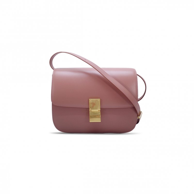 (image for) CELINE MEDIUM SHOULDER BAG IN TEEN CLASSIC STRIPED CALFSKIN 164173DLS.27AZ (24*18*7cm)