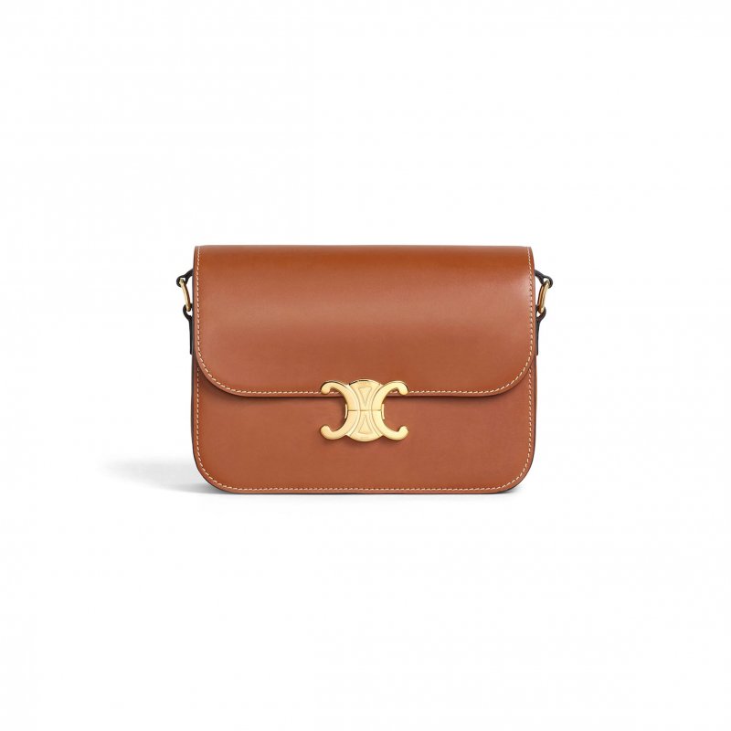 (image for) CELINE MEDIUM CLASSIQUE TRIOMPHE BAG IN NATURAL CALFSKIN 187363BFN.04LU (22.5*16.5*7.5cm)