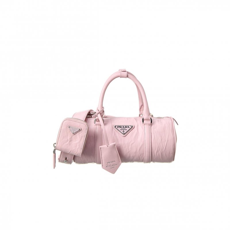 (image for) PRADA RE-EDITION 2002 LEATHER BAG IN ALABASTER 1BA389 (22*10*9cm)