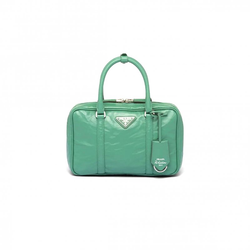 (image for) PRADA MEDIUM ANTIQUE NAPPA LEATHER TOP HANDLE BAG 1BB092 (24*15.5*7cm)