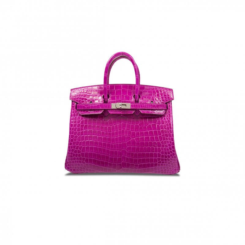 (image for) HERMÈS MASTER BIRKIN 30 CROCODILE LEATHER PURPLE GOLD BUCKLE H041354CK15 (30*22*15cm)