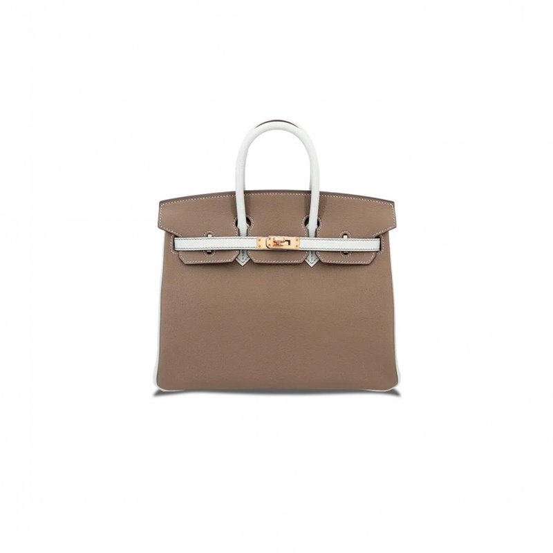 (image for) HERMES MASTER BIRKIN 30 EPSOM ELEPHANT GREY AND MILKSHAKE WHITE WITH GOLD BUCKLE MSBK3015501 (30*23*15cm)