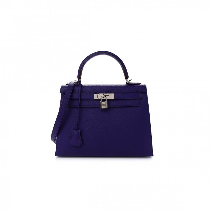 (image for) HERMÈS MASTER EPSOM KELLY SELLIER 25 BLEU ELECTRIQUE (25*17*7cm)