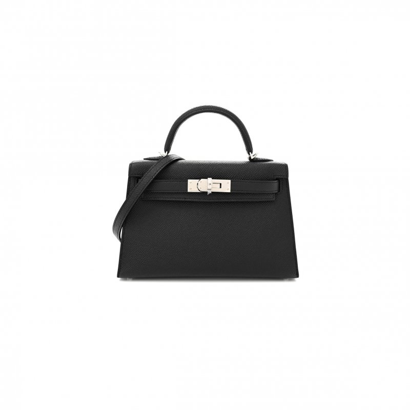 (image for) HERMÈS MASTER EPSOM MINI KELLY SELLIER 20 BLACK SILVER BUCKLE (19*12*5.5cm)