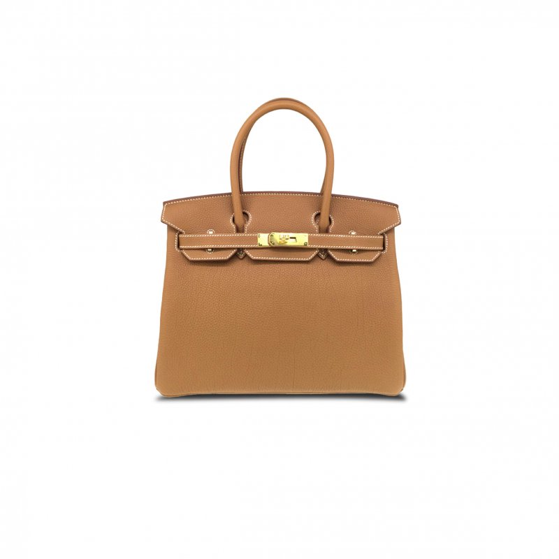 (image for) HERMES BIRKIN 30 EPSOM LEATHER GOLDEN BROWN GOLD BUCKLE HANDBAG H028369CC37 (30*23*15cm)