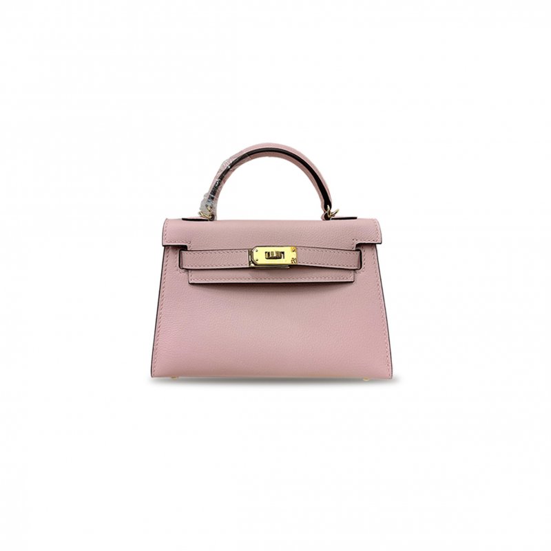 (image for) HERMÈS MINI KELLY II CHEVER 3Q PINK GOLD BUCKLE (19*12*5.5cm)