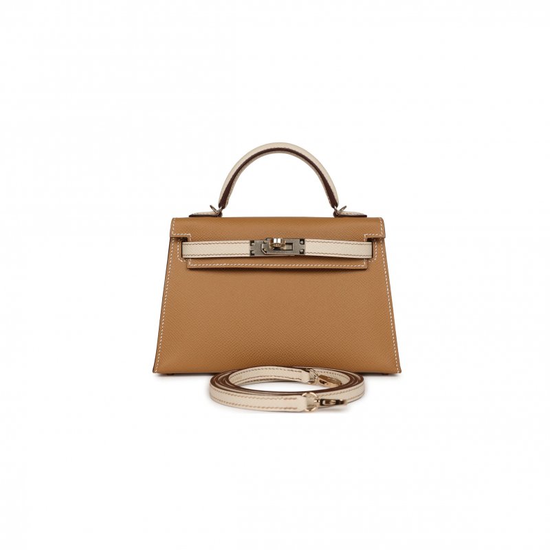 (image for) HERMÈS MINI KELLY II EPSOM BISCUIT AND CRAIE EPSOM PERMABRASS (19*12*5.5cm)