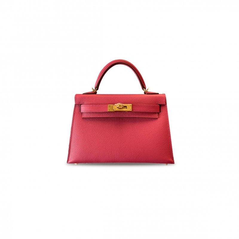(image for) HERMÈS MINI KELLY II EPSOM PINK GOLD BUCKLE (19*12*5.5cm)