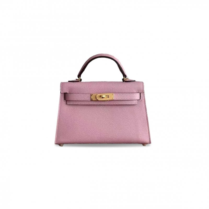 (image for) HERMÈS MINI KELLY II EPSOM MALLOW PURPLE GOLD BUCKLE (19*12*5.5cm)