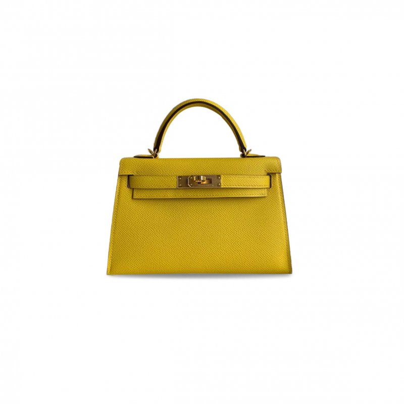 (image for) HERMÈS MINI KELLY II EPSOM AMBER GOLD BUCKLE (19*12*5.5cm)