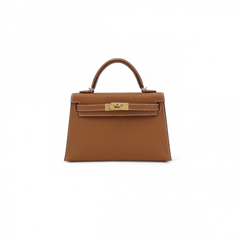 (image for) HERMÈS MINI KELLY SECOND GENERATION GOLDEN BROWN GOLD EPSOM (19*12*5.5cm)