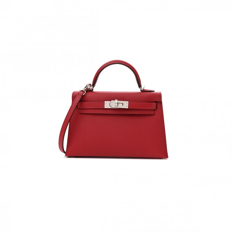 (image for) HERMÈS MINI KELLY II EPSOM ROUGE PIMENT (19*12*5.5cm)