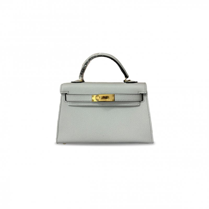 (image for) HERMÈS MINI KELLY II HOLY GRAIL BLUE EPSOM GOLD BUCKLE (19*12*5.5cm)