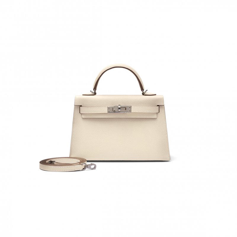 (image for) HERMES MINI KELLY SELLIER EPSOM PALLADIUM HARDWARE (19*12*5.5cm)